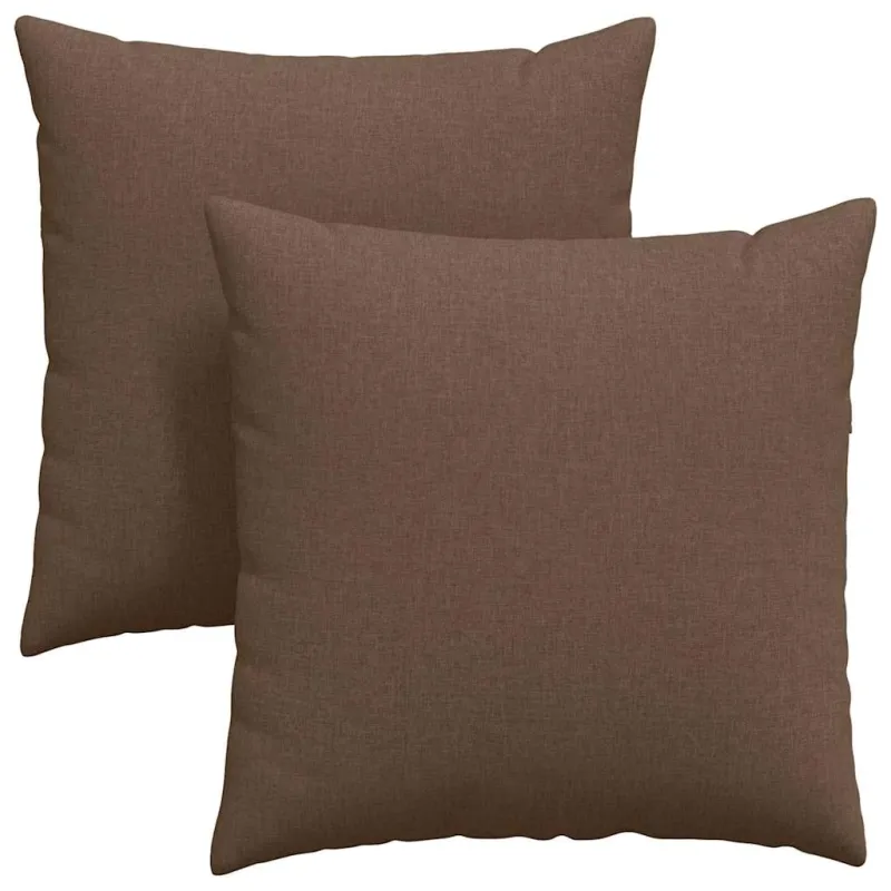 Sofa Pagalvės 2 pcs Ruda 80 x 80 cm audinys
