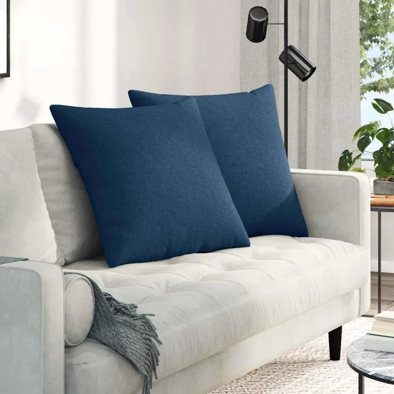 Sofa Pagalvės 2 pcs Mėlyna 80 x 80 cm audinys