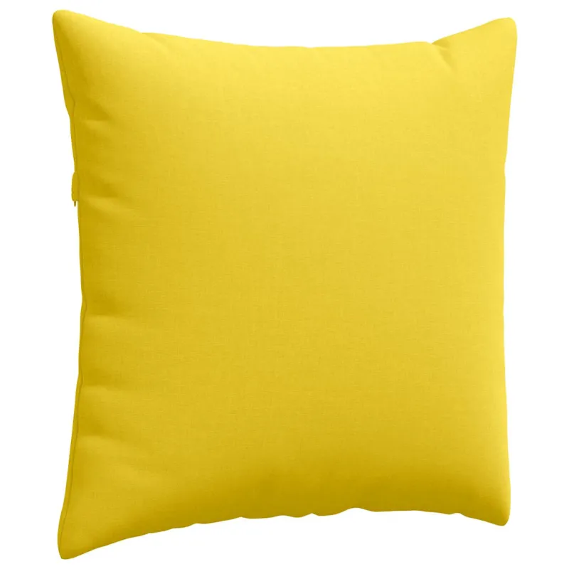 Sofa Pagalvės 2 pcs Šviesi geltona 80 x 80 cm audinys