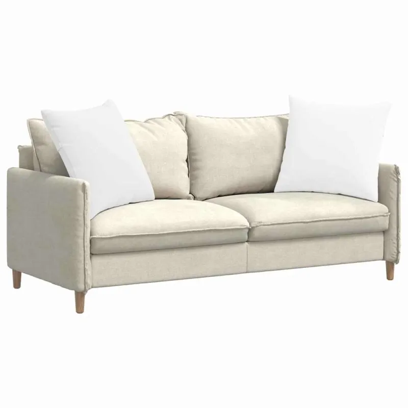 Sofa Pagalvės 2 pcs Balta 80 x 80 cm audinys