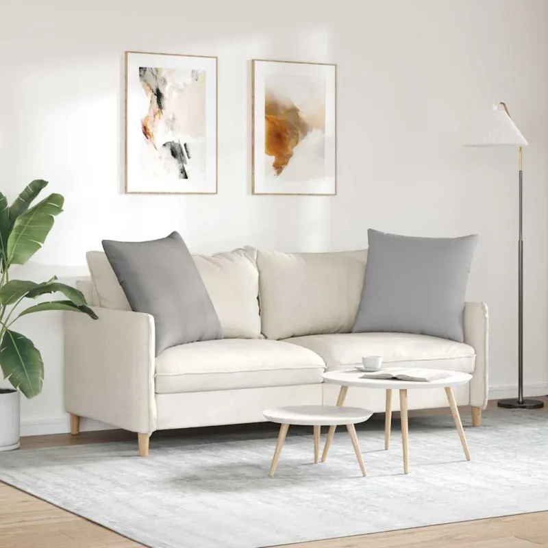Sofa Pagalvės 2 pcs Debesų pilka 80 x 80 cm audinys