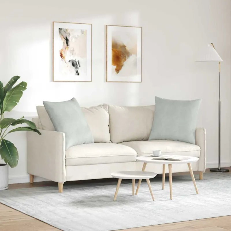 Sofa Pagalvės 2 pcs Šviesiai pilka 80 x 80 cm