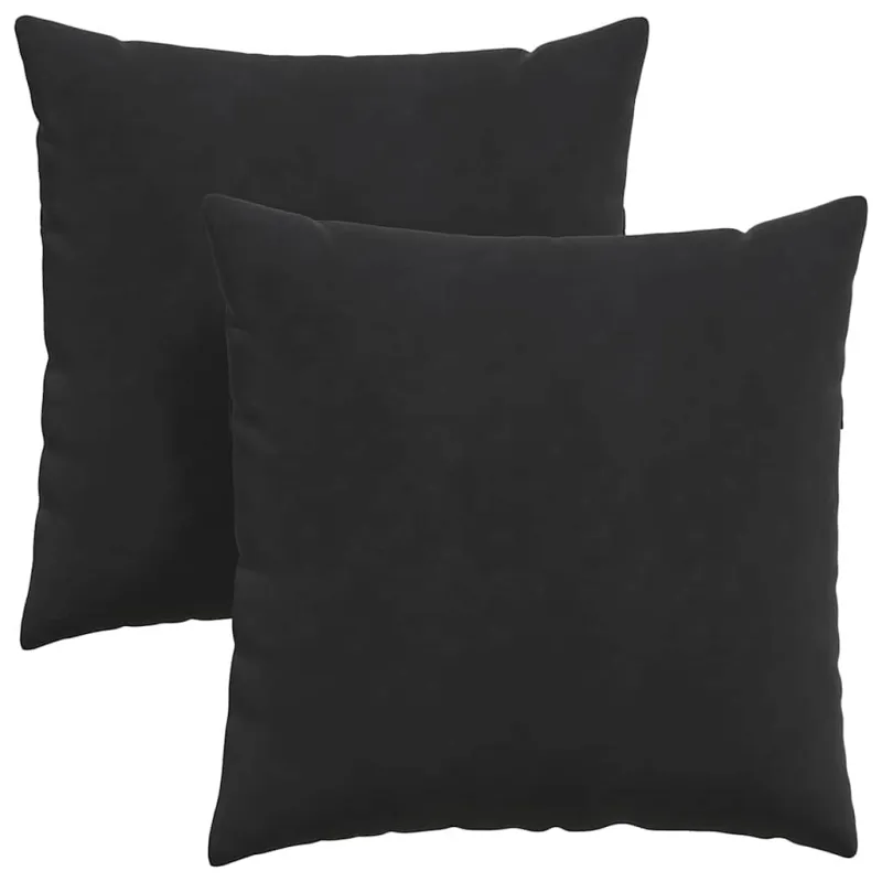 Sofa Pagalvės 2 pcs Juoda 80 x 80 cm Kordūrinis audinys