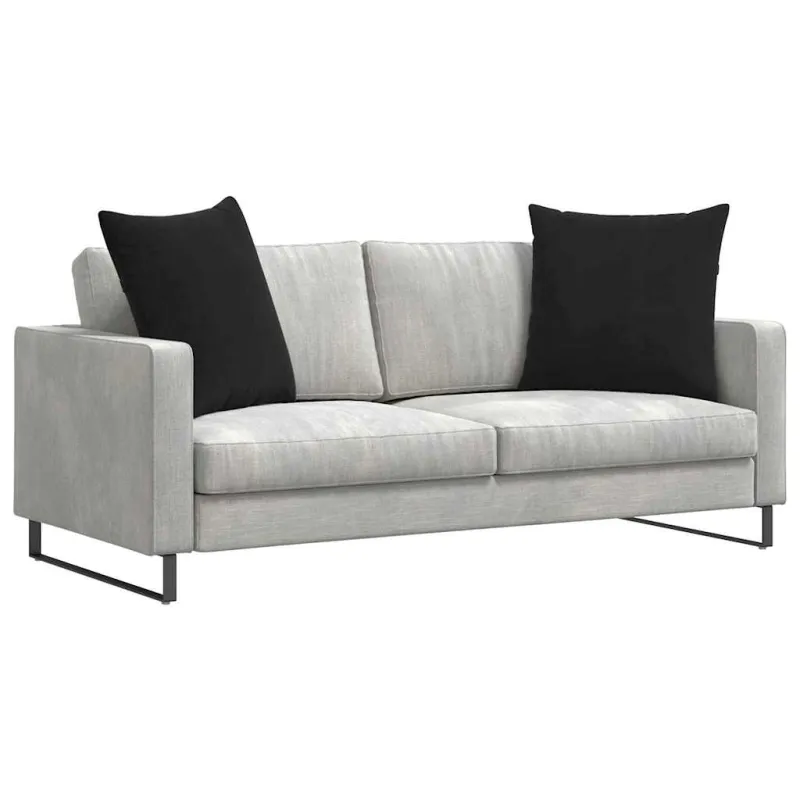 Sofa Pagalvės 2 pcs Juoda 80 x 80 cm Kordūrinis audinys