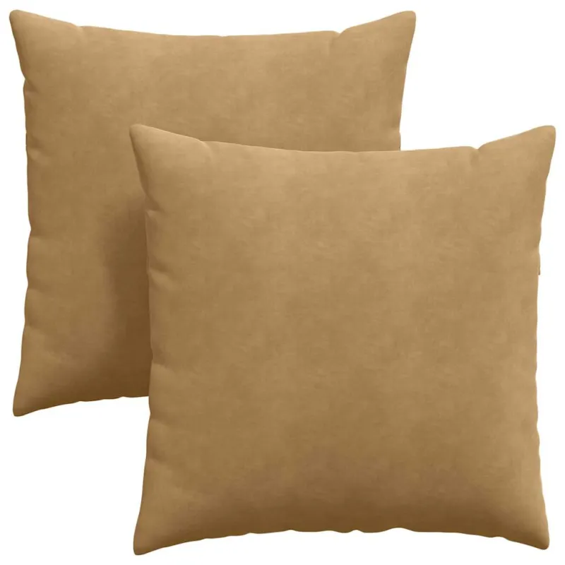 Sofa Pagalvės 2 pcs Ruda 80 x 80 cm Kordūrinis audinys