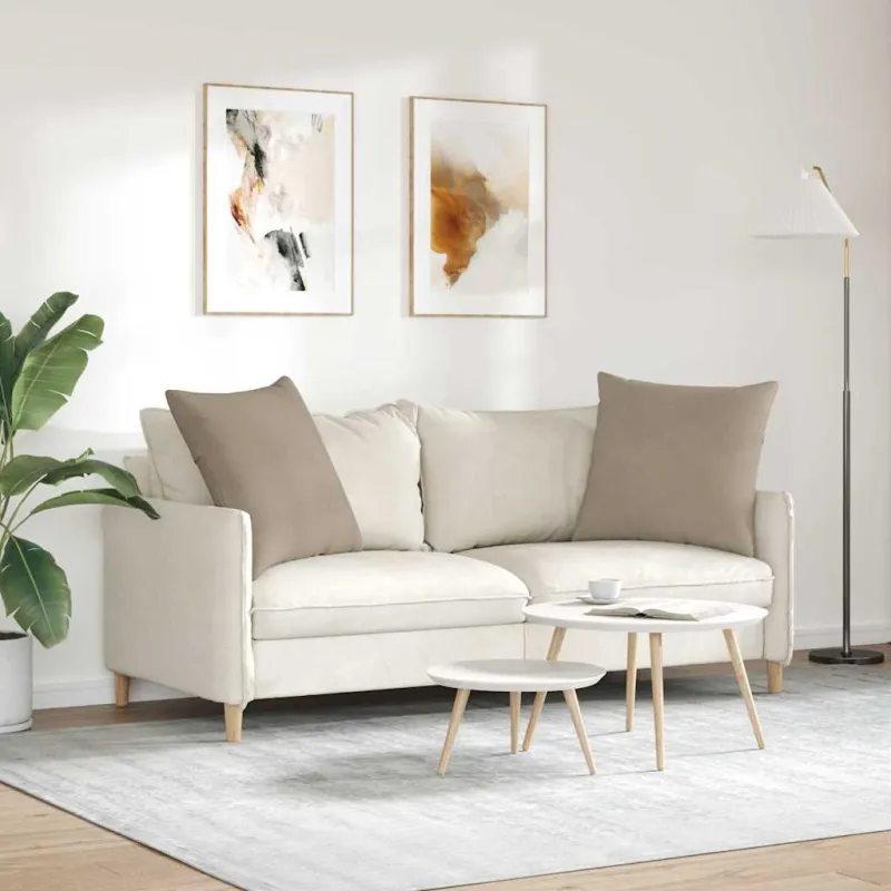 Sofa Pagalvės 2 pcs Taupe 80 x 80 cm audinys