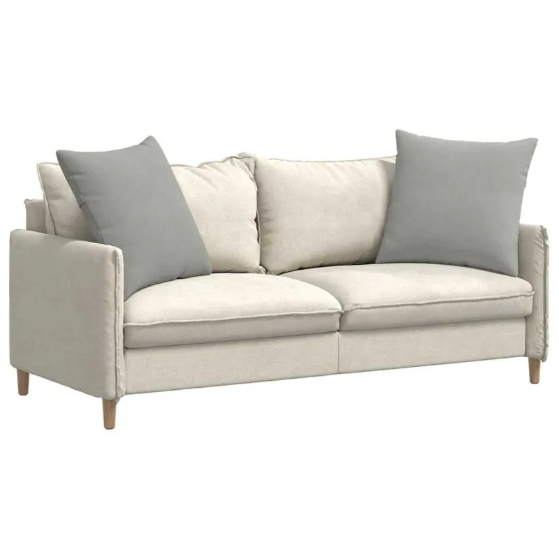 Sofa Pagalvės 2 pcs Šviesiai pilka 80 x 80 cm audinys