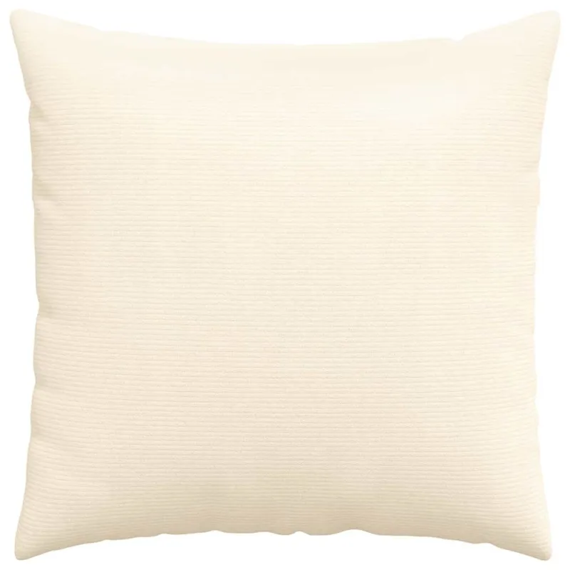Sofa Pagalvės 2 pcs Kreminė 80 x 80 cm Kordūrinis audinys