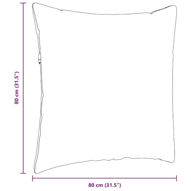Sofa Pagalvės 2 pcs Kreminė 80 x 80 cm Kordūrinis audinys
