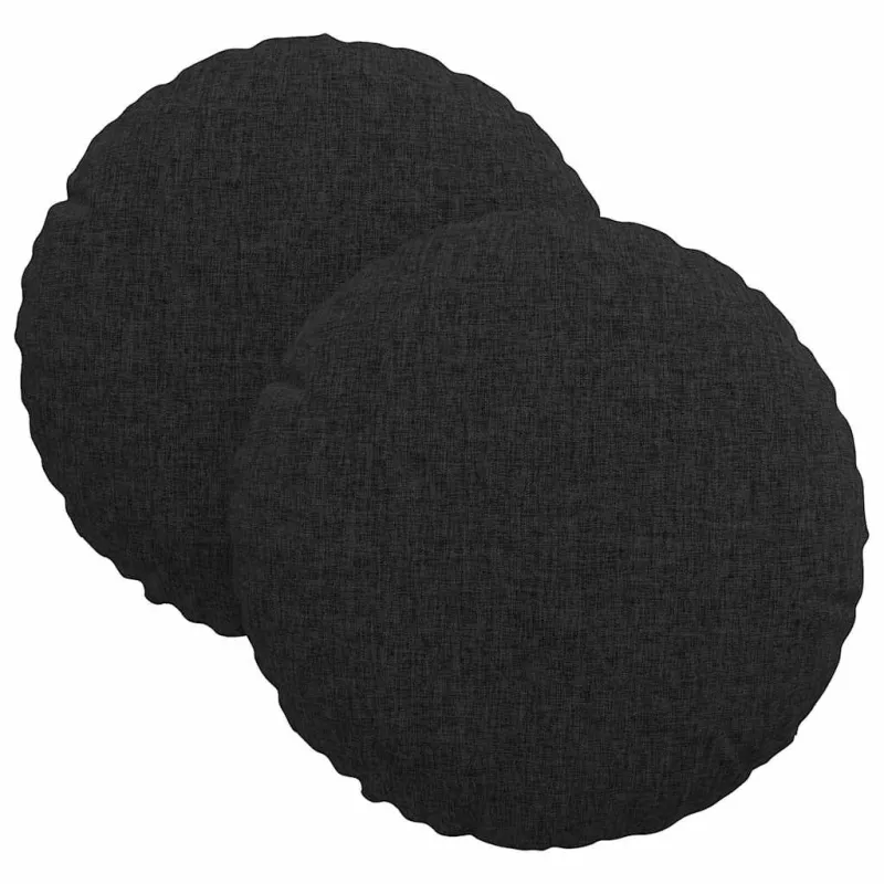 Sėdynių pagalvėlės 2 pcs Juoda Ø30 x 13 cm audinys