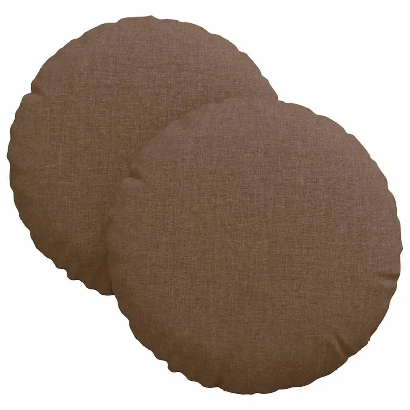 Sėdynių pagalvėlės 2 pcs Ruda Ø30 x 13 cm audinys