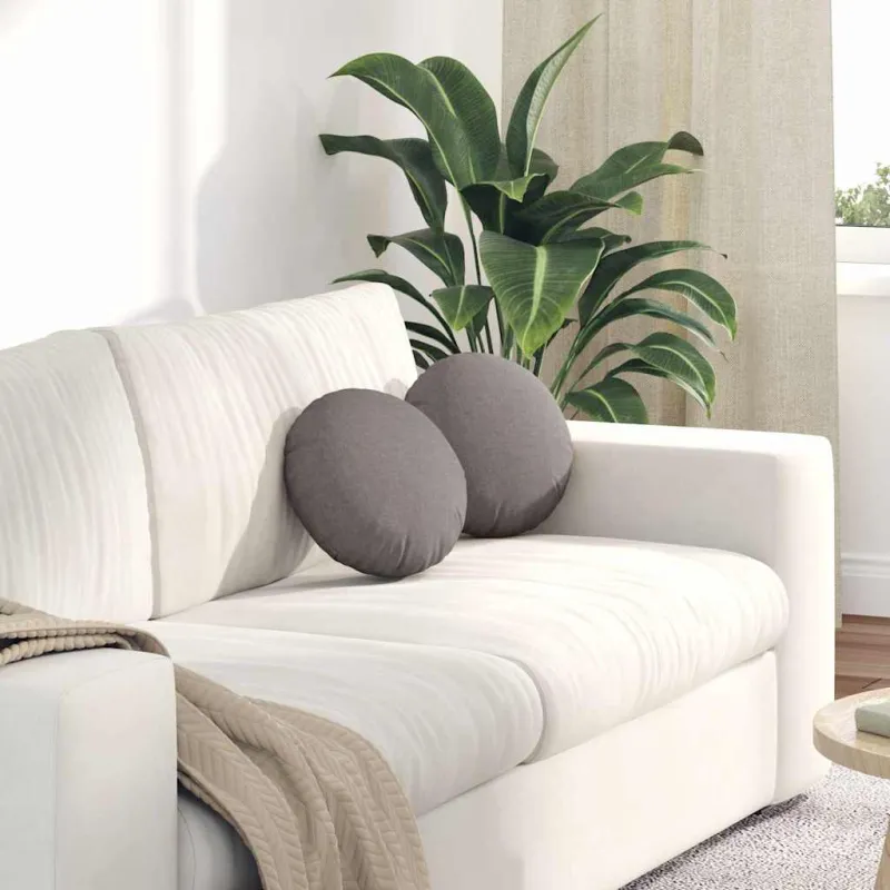 Sėdynių pagalvėlės 2 pcs Taupe Ø30 x 13 cm audinys