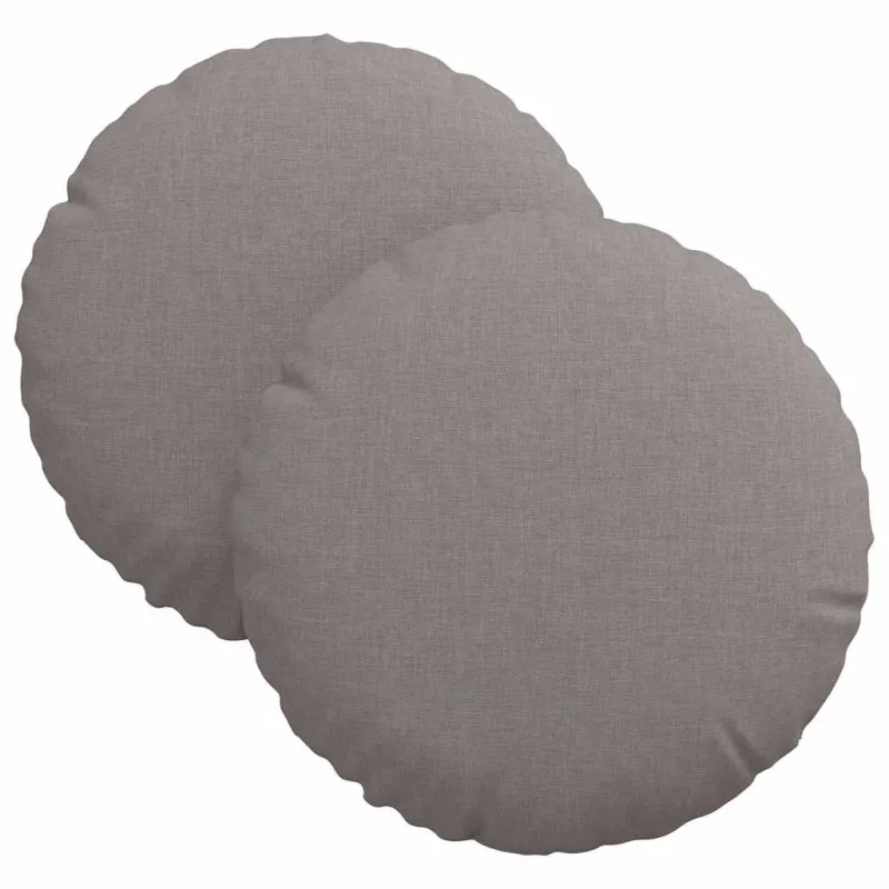 Sėdynių pagalvėlės 2 pcs Taupe Ø30 x 13 cm audinys
