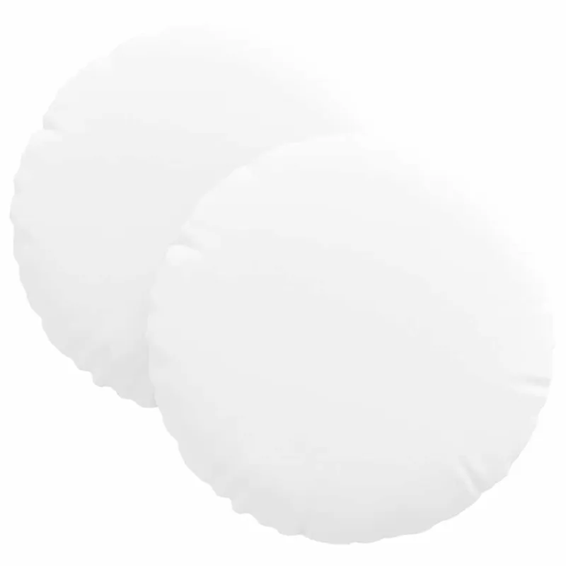 Sėdynių pagalvėlės 2 pcs Balta Ø30 x 13 cm audinys