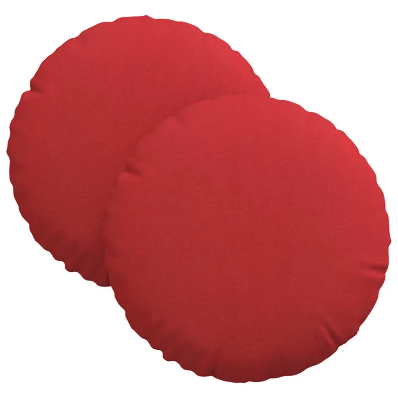 Sėdynių pagalvėlės 2 pcs Raudona Ø30 x 13 cm audinys