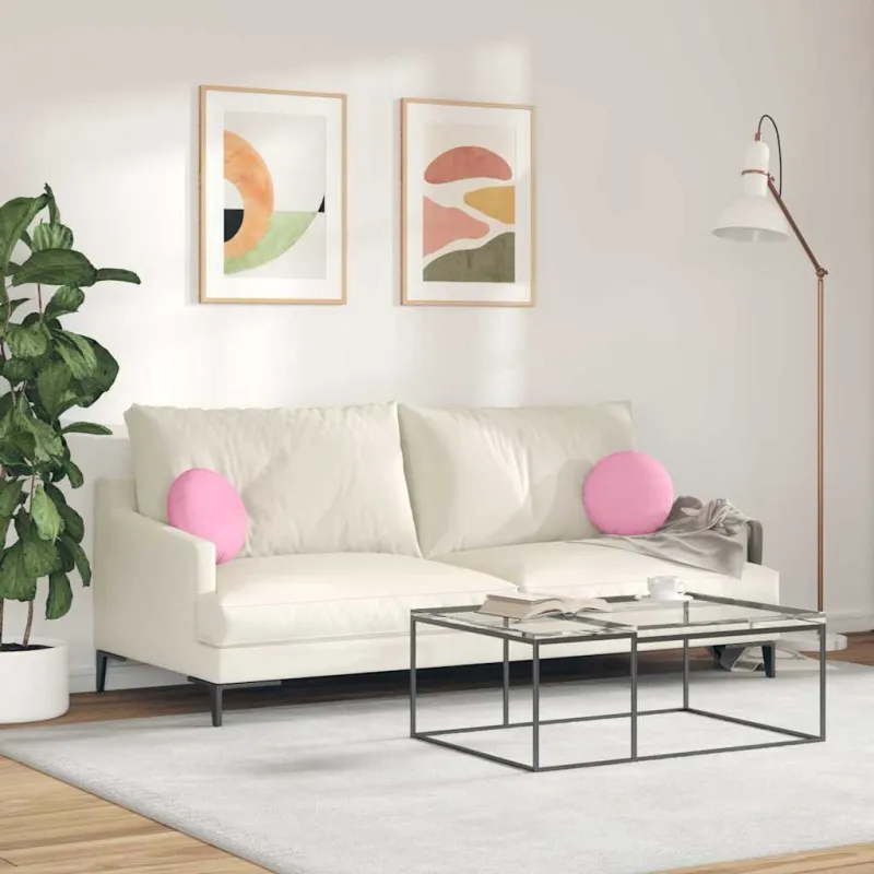 Sėdynių pagalvėlės 2 pcs Rožinė Ø30 x 13 cm audinys