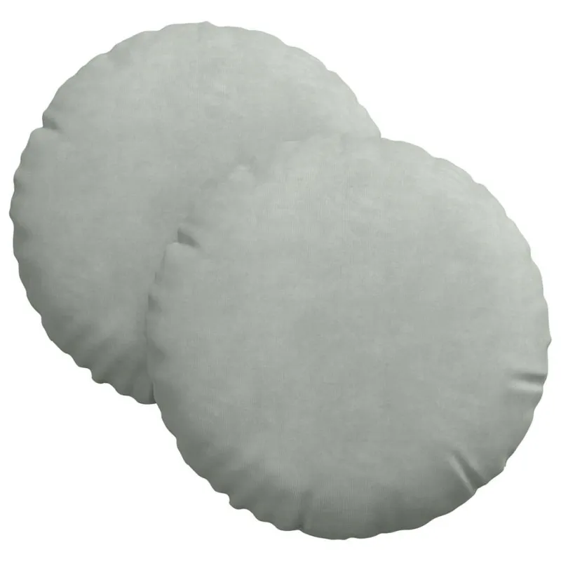 Sėdynių pagalvėlės 2 pcs Šviesiai pilka Ø30 x 13 cm Aksomas