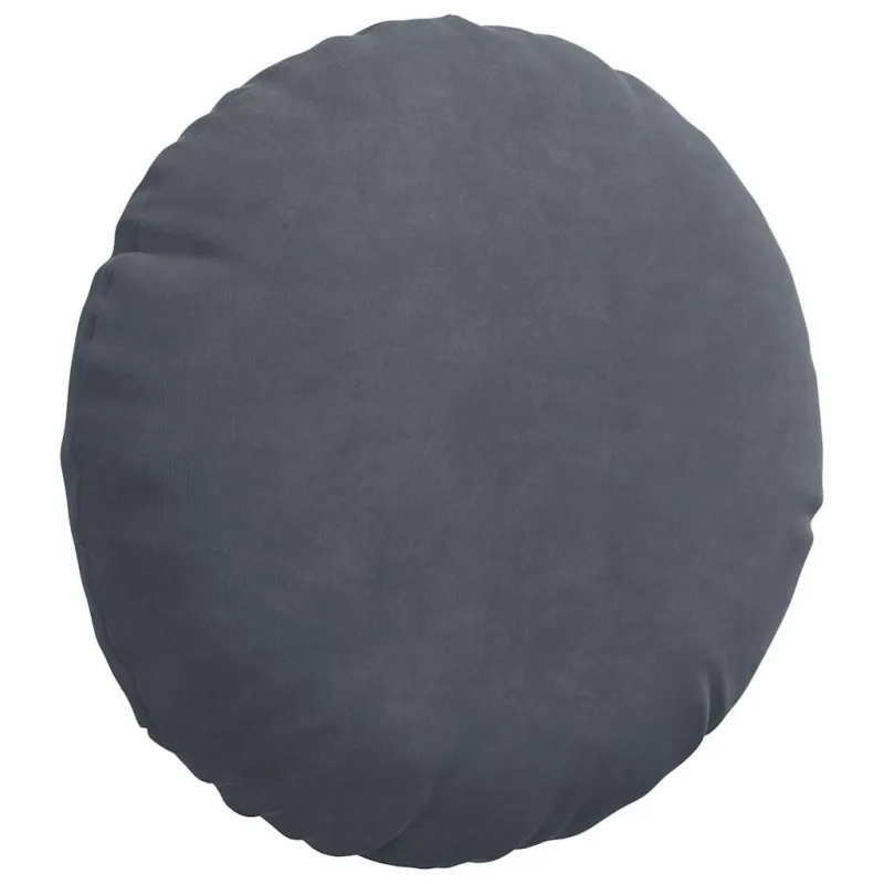Sėdynių pagalvėlės 2 pcs Tamsiai pilka Ø30 x 13 cm Aksomas