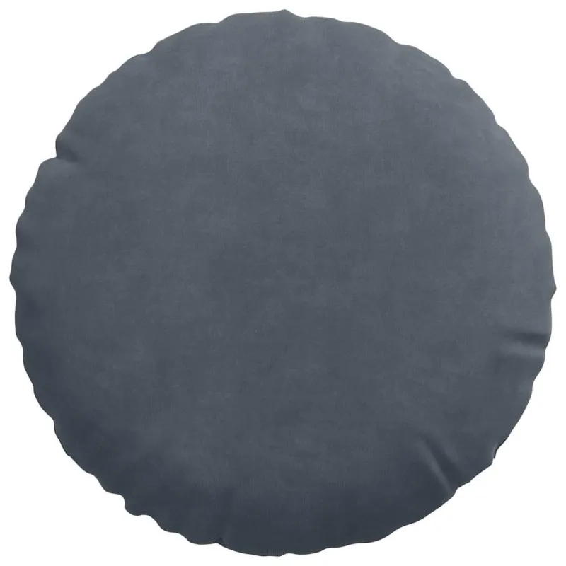 Sėdynių pagalvėlės 2 pcs Tamsiai pilka Ø30 x 13 cm Aksomas