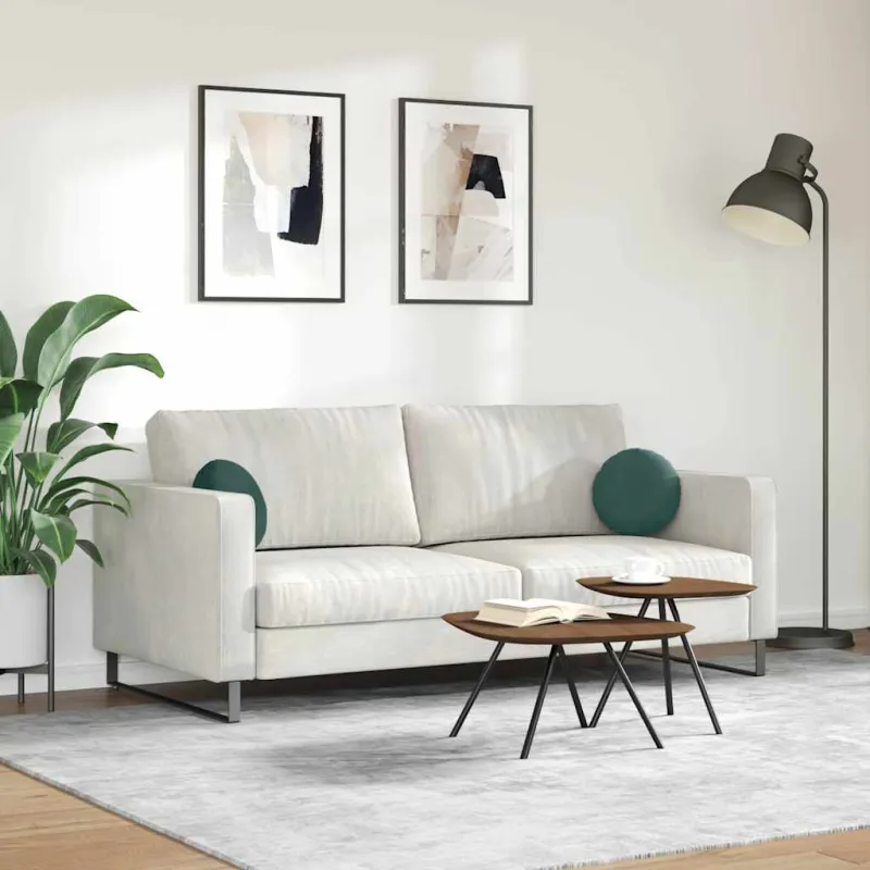 Sėdynių pagalvėlės 2 pcs Tamsiai žalia Ø30 x 13 cm Aksomas