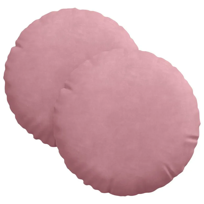 Sėdynių pagalvėlės 2 pcs Rožinė Ø30 x 13 cm Aksomas