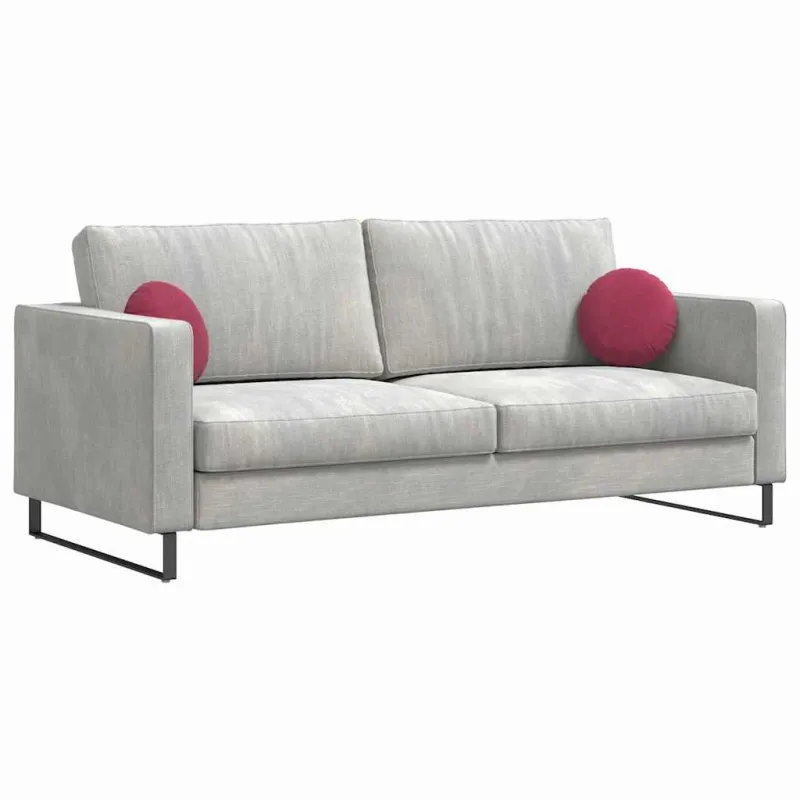 Sėdynių pagalvėlės 2 pcs Vyno raudona Ø30 x 13 cm Aksomas