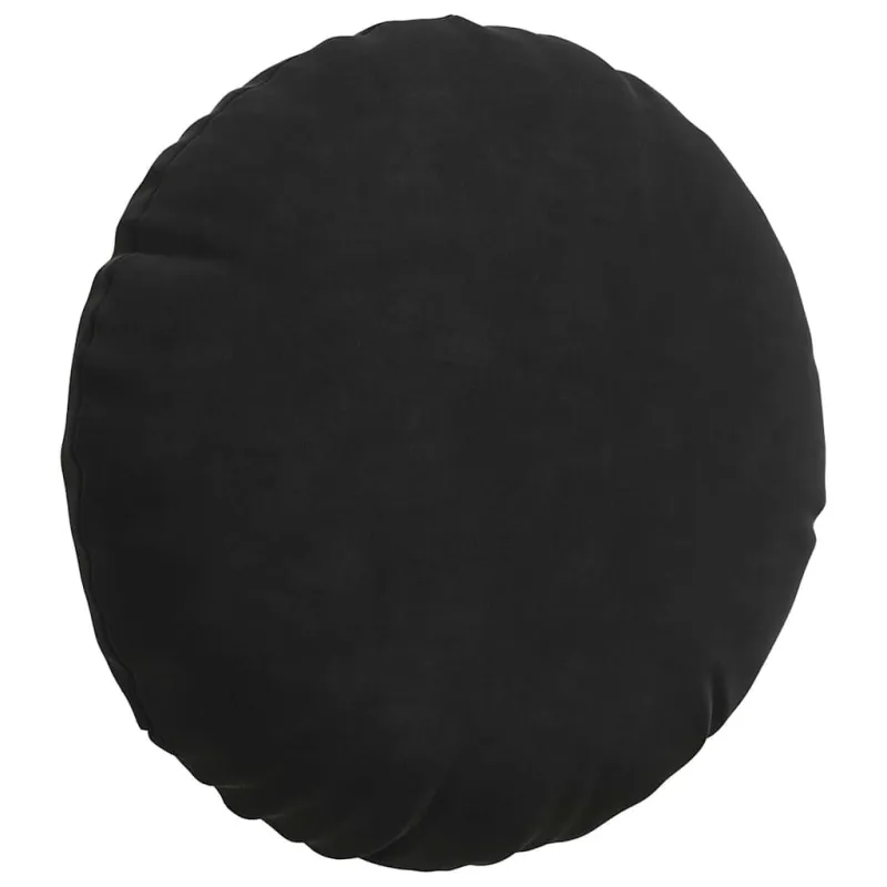 Sėdynių pagalvėlės 2 pcs Juoda Ø30 x 13 cm Aksomas