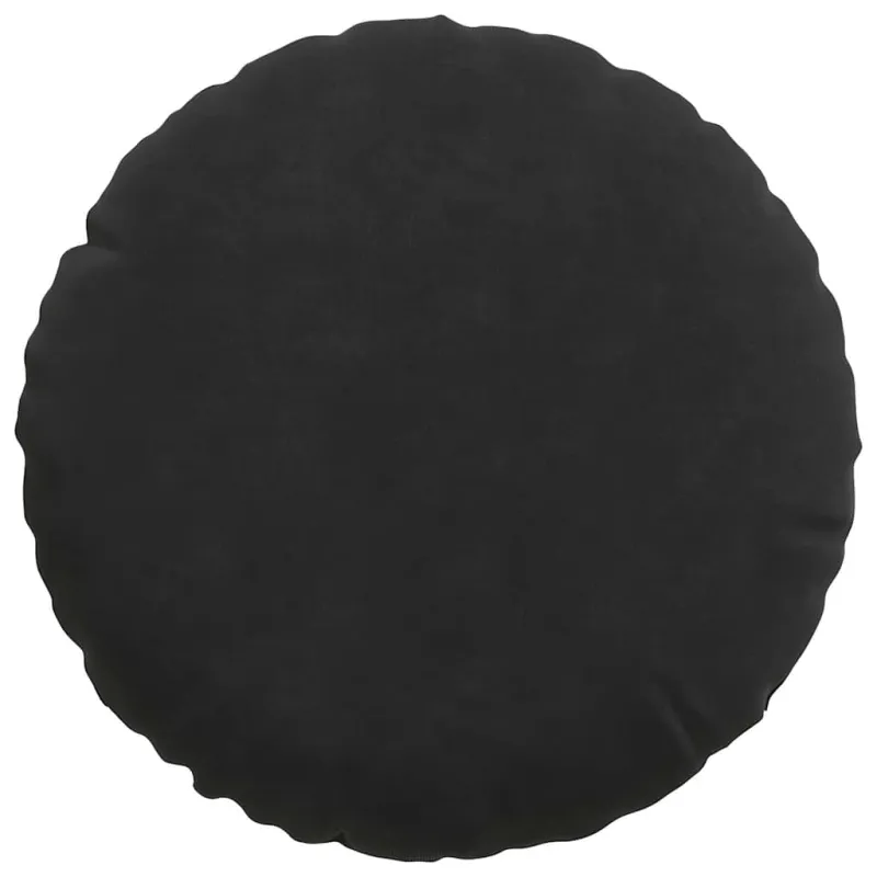 Sėdynių pagalvėlės 2 pcs Juoda Ø30 x 13 cm Aksomas