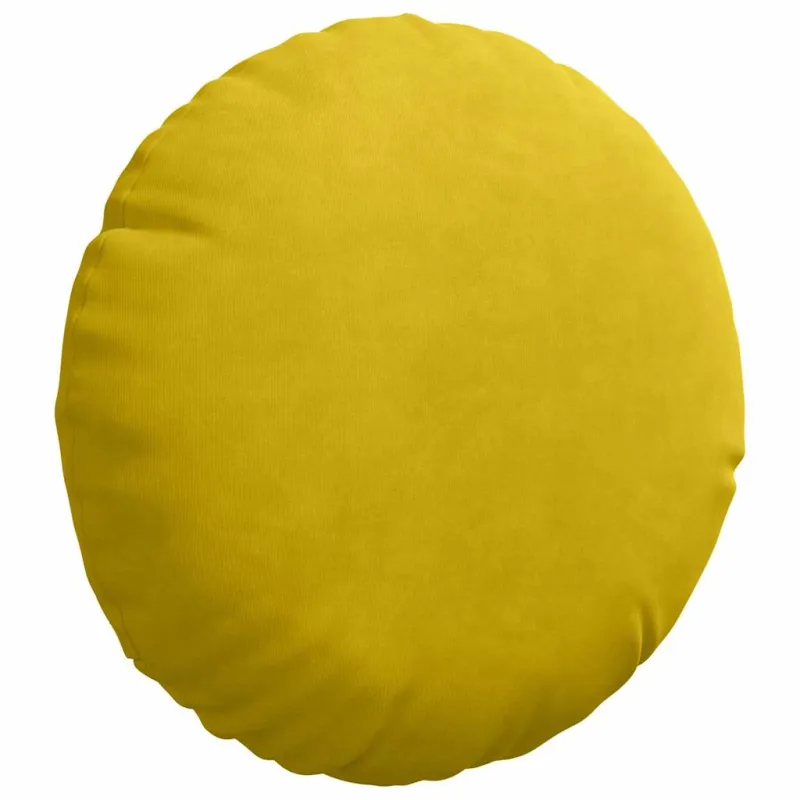 Sėdynių pagalvėlės 2 pcs Geltona Ø30 x 13 cm Aksomas