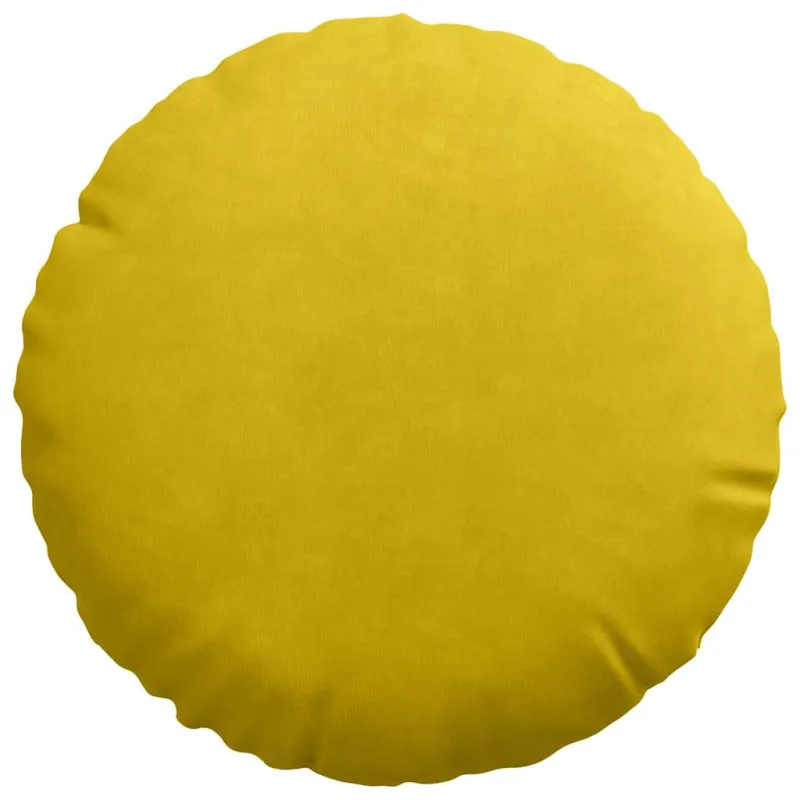 Sėdynių pagalvėlės 2 pcs Geltona Ø30 x 13 cm Aksomas