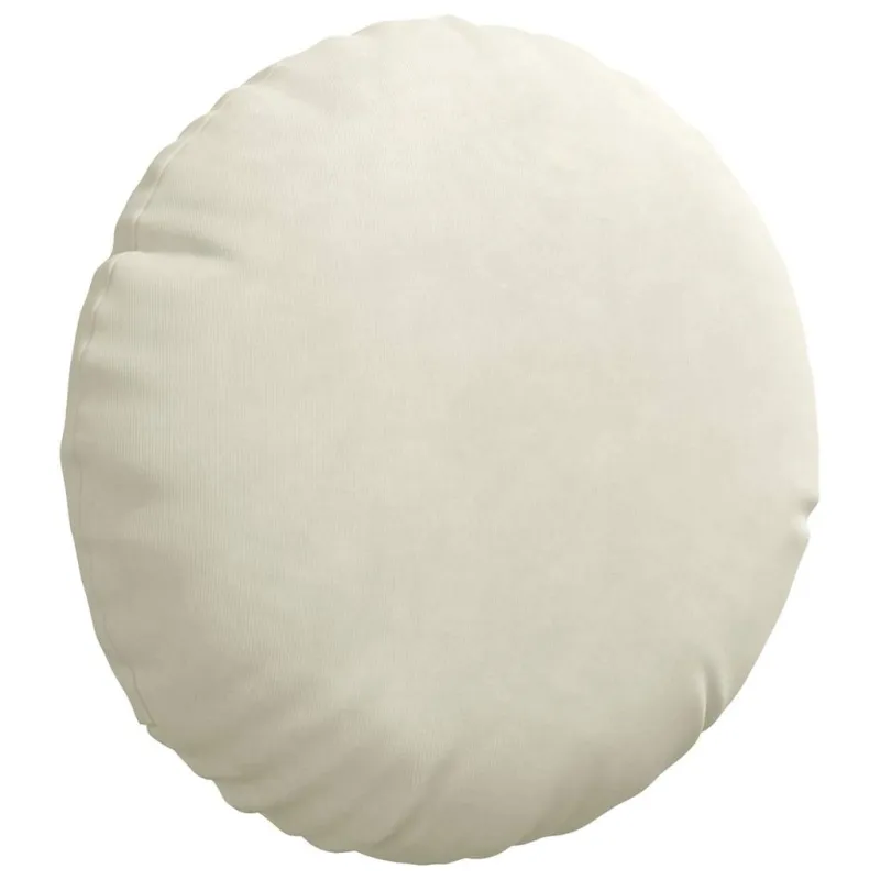 Sėdynių pagalvėlės 2 pcs Kreminė Ø30 x 13 cm Aksomas