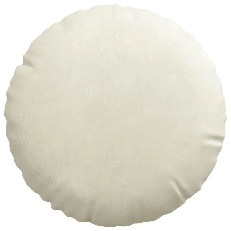 Sėdynių pagalvėlės 2 pcs Kreminė Ø30 x 13 cm Aksomas
