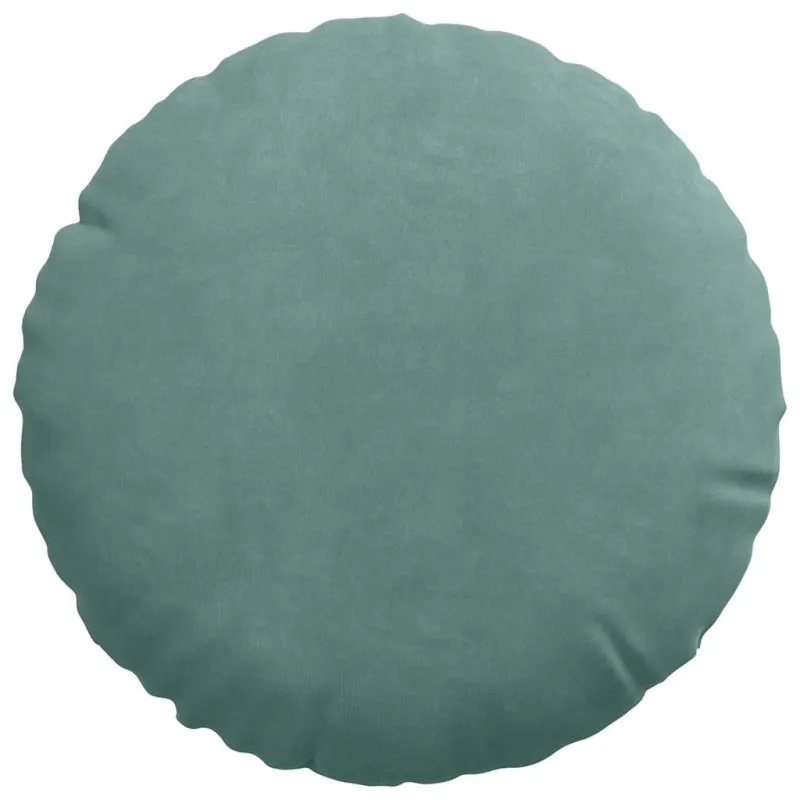 Sėdynių pagalvėlės 2 pcs Jūrinė žalia Ø30 x 13 cm Aksomas