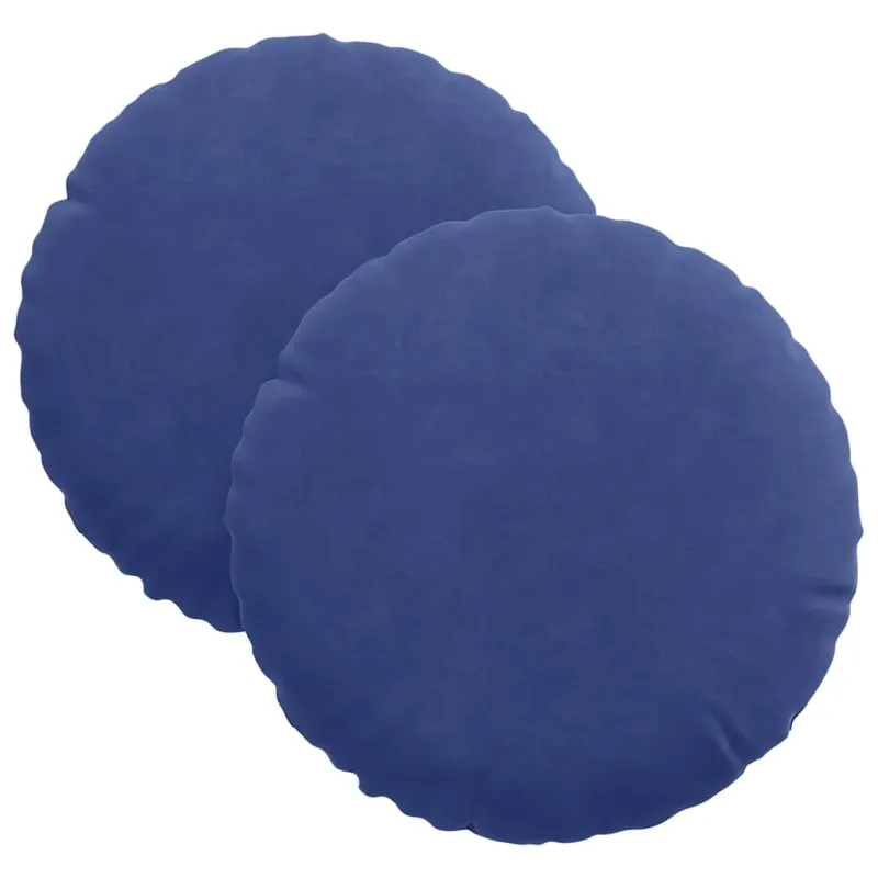 Sėdynių pagalvėlės 2 pcs Policijos mėlyna Ø30 x 13 cm Aksomas