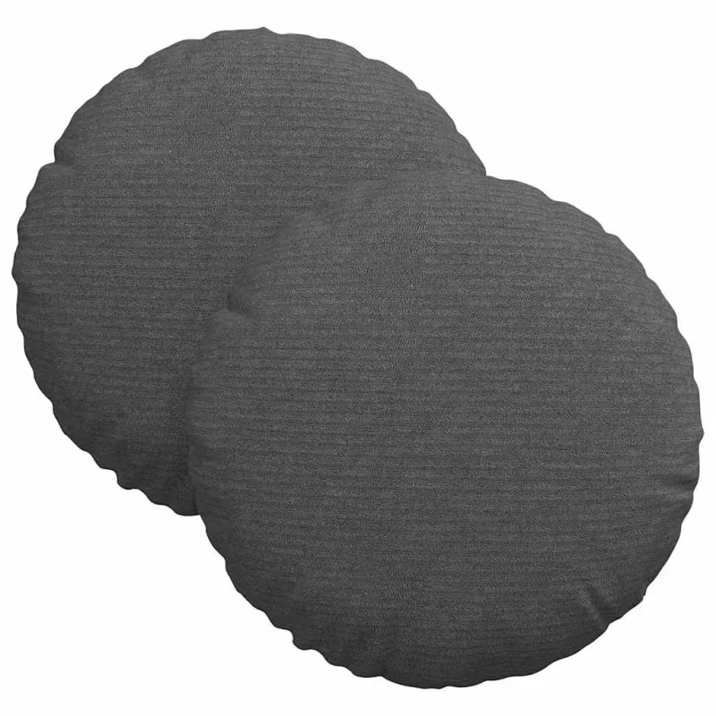 Sėdynių pagalvėlės 2 pcs Tamsiai pilka Ø30 x 13 cm