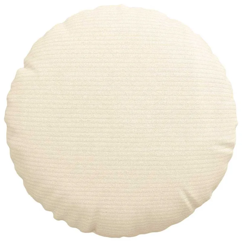 Sėdynių pagalvėlės 2 pcs Kreminė Ø30 x 13 cm Kordūrinis audinys