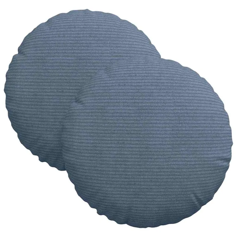 Sėdynių pagalvėlės 2 pcs Mėlyna Ø30 x 13 cm Kordūrinis audinys
