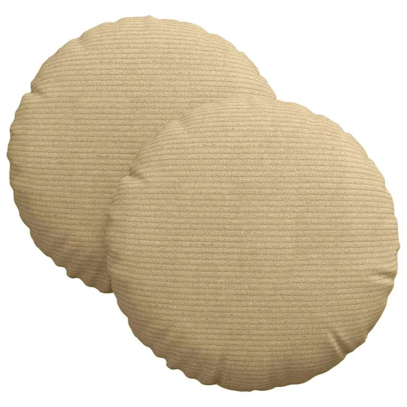 Sėdynių pagalvėlės 2 pcs Pilkai žalia Ø30 x 13 cm