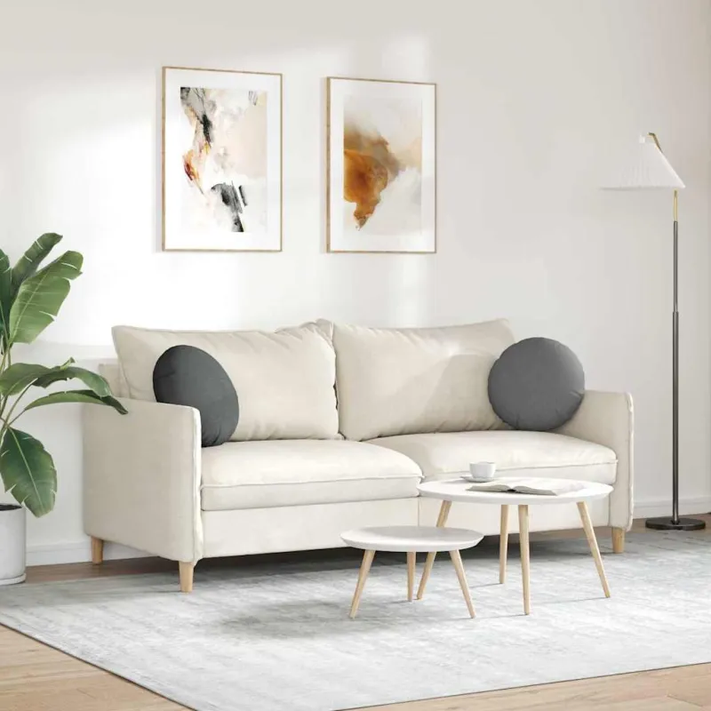 Sėdynių pagalvėlės 2 pcs Tamsiai pilka Ø40 x 13 cm audinys