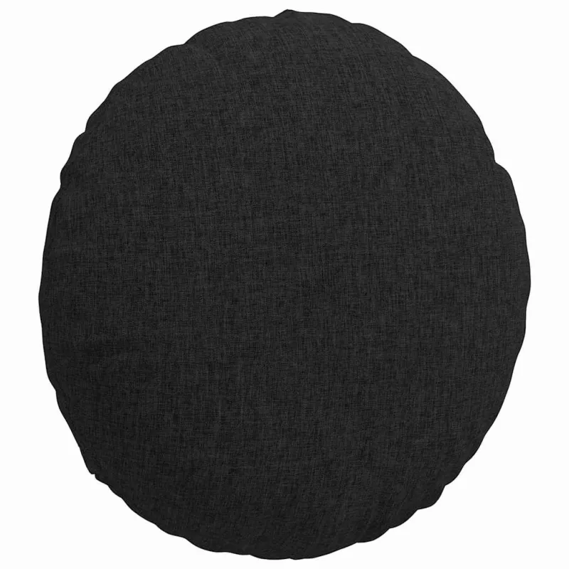 Sėdynių pagalvėlės 2 pcs Juoda Ø40 x 13 cm audinys