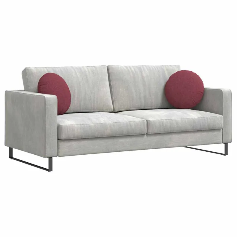 Sėdynių pagalvėlės 2 pcs Vyno raudona Ø40 x 13 cm audinys