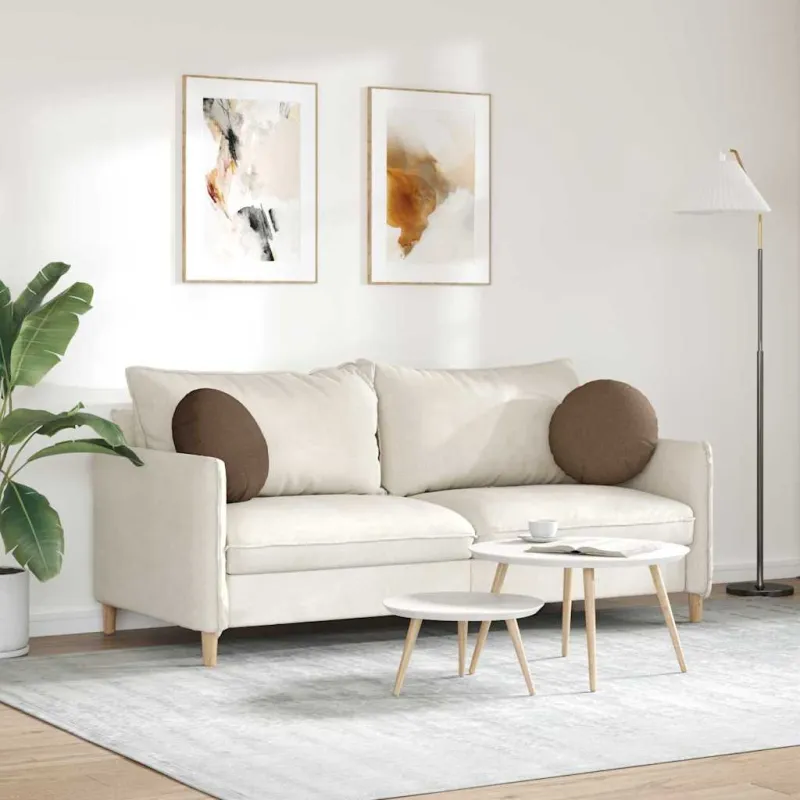 Sėdynių pagalvėlės 2 pcs Ruda Ø40 x 13 cm audinys