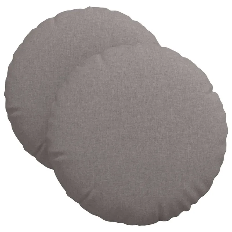 Sėdynių pagalvėlės 2 pcs Taupe Ø40 x 13 cm audinys