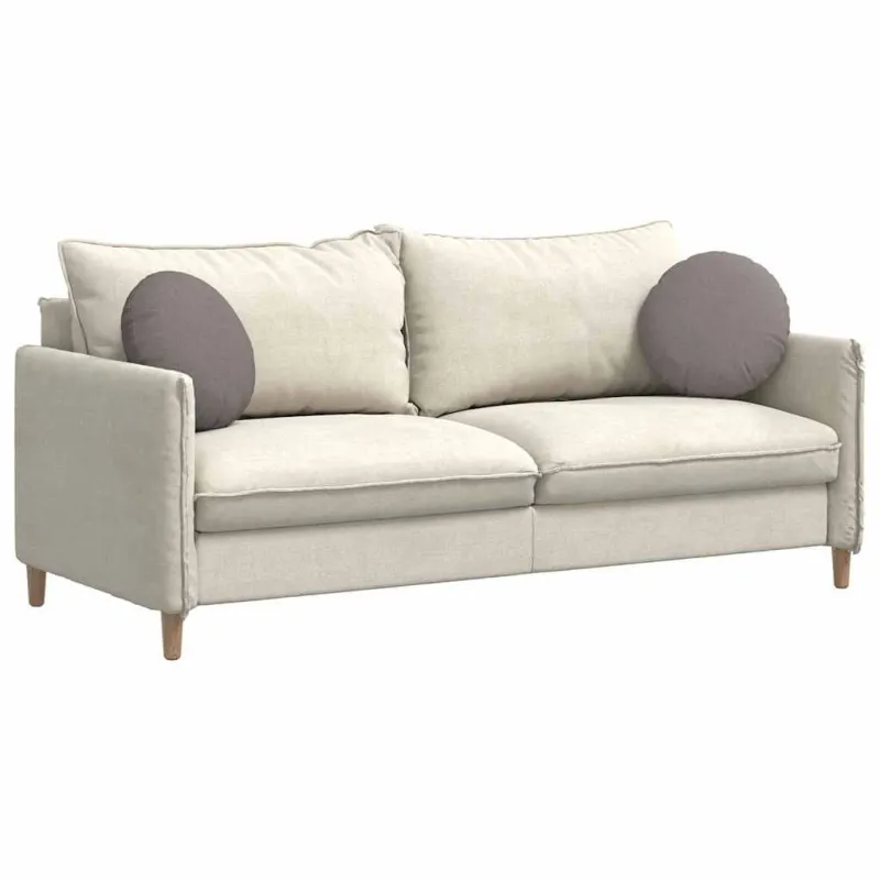 Sėdynių pagalvėlės 2 pcs Taupe Ø40 x 13 cm audinys
