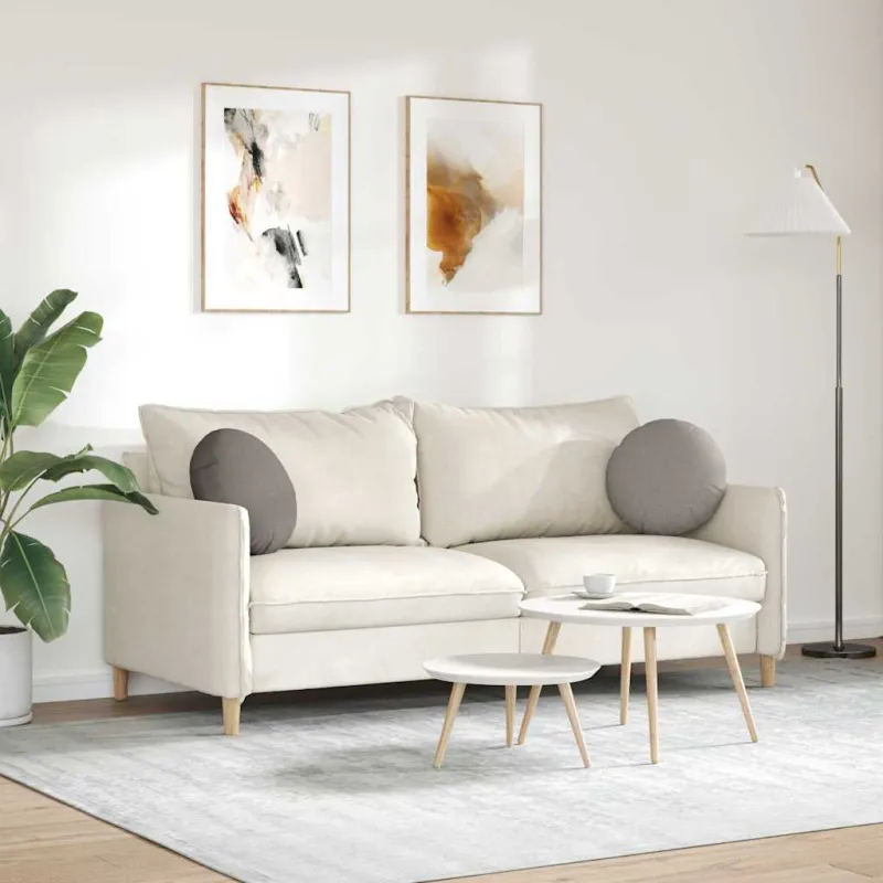 Sėdynių pagalvėlės 2 pcs Taupe Ø40 x 13 cm audinys