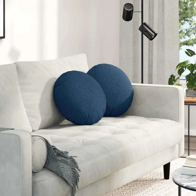 Sėdynių pagalvėlės 2 pcs Mėlyna Ø40 x 13 cm audinys