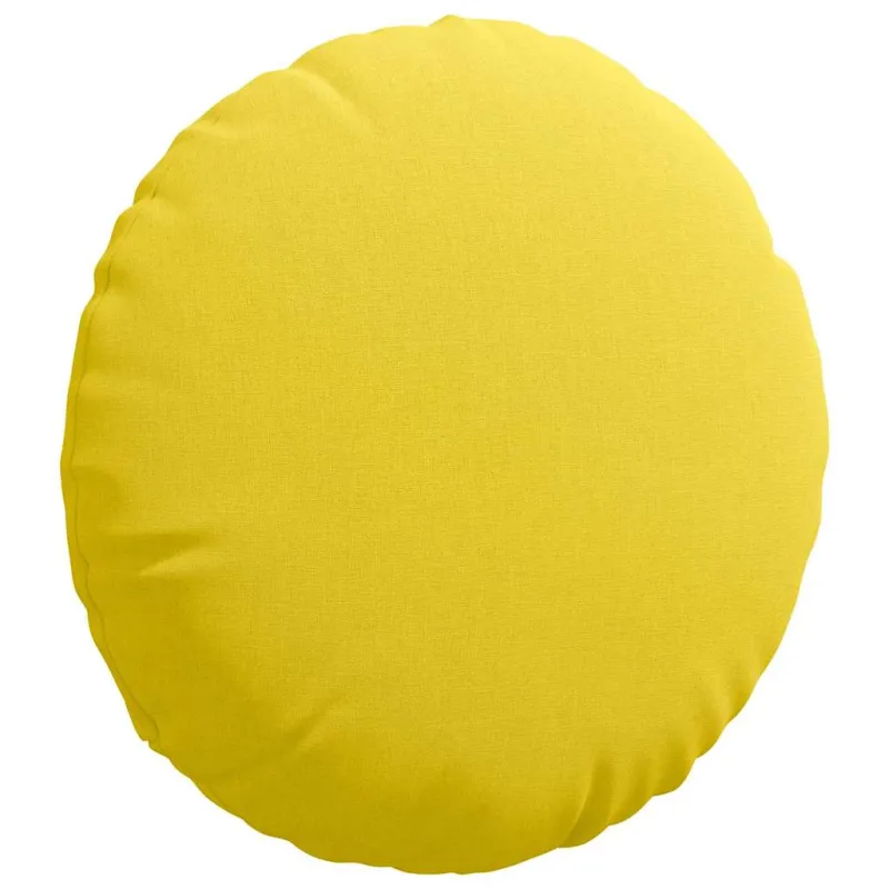 Sėdynių pagalvėlės 2 pcs Šviesi geltona Ø40 x 13 cm audinys