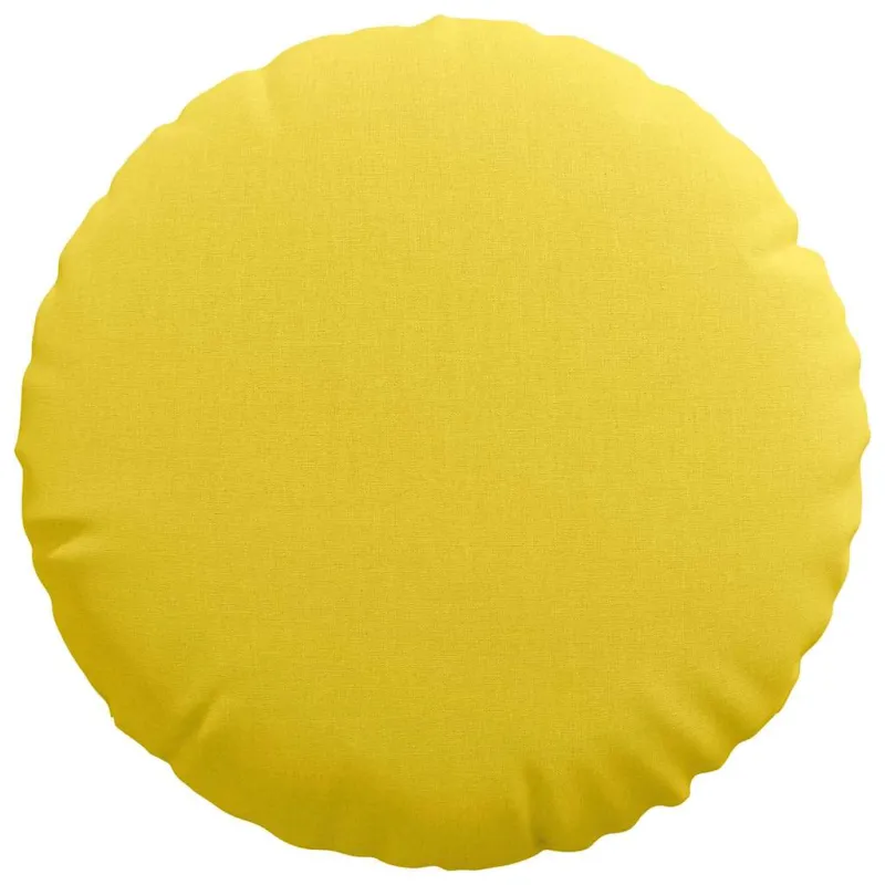 Sėdynių pagalvėlės 2 pcs Šviesi geltona Ø40 x 13 cm audinys