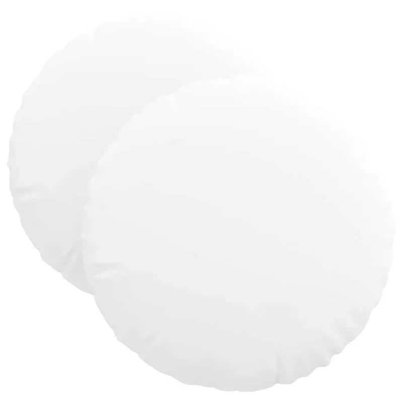 Sėdynių pagalvėlės 2 pcs Balta Ø40 x 13 cm audinys