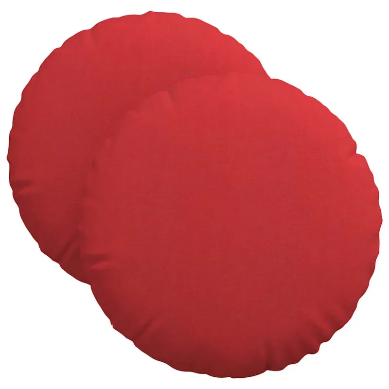 Sėdynių pagalvėlės 2 pcs Raudona Ø40 x 13 cm audinys